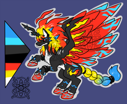 Size: 1500x1231 | Tagged: safe, artist:sapphirus, oc, oc only, species:alicorn, species:pony, adoptable, donut steel, edgy, gary stu, male, mary sue, ow the edge, solo