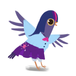 Size: 1000x1000 | Tagged: safe, artist:linlaifeng, character:twilight sparkle, clothing, dove, equestria girls outfit, female, simple background, solo, trash dove