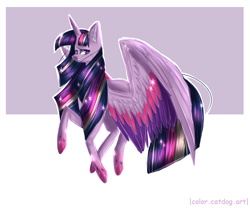 Size: 3000x2500 | Tagged: safe, artist:midnightdream123, character:twilight sparkle, character:twilight sparkle (alicorn), species:alicorn, species:pony, colored wings, female, high res, multicolored wings, solo