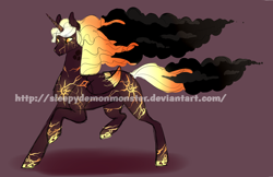 Size: 1024x662 | Tagged: safe, artist:sleepydemonmonster, character:princess celestia, oc, species:alicorn, species:pony, fire, reference, solo