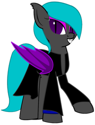Size: 688x900 | Tagged: safe, artist:prism note, oc, oc only, species:bat pony, clothing, gauntlet, nightwear, robe, seductive, solo