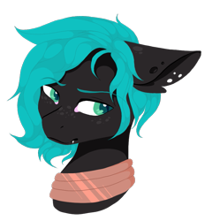 Size: 867x936 | Tagged: safe, artist:cyrinthia, oc, oc only, oc:willow, species:changeling, bust, portrait, simple background, solo, transparent background