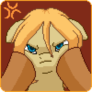 Size: 300x300 | Tagged: safe, artist:imreer, oc, oc only, species:earth pony, species:pony, angry, animated, cheek squish, cross-popping veins, earth pony oc, female, floppy ears, grumpy, hooves, looking at you, mare, solo, squishy cheeks, ych result