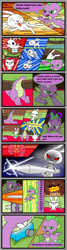 Size: 1000x3740 | Tagged: safe, artist:metal-jacket444, character:angel bunny, character:spike, species:dragon, species:rabbit, comic:angel vs spike, angel is a bunny bastard, chase, comic, dialogue, dragonbutt, fight, male, nail, pun, speech bubble, stabbing