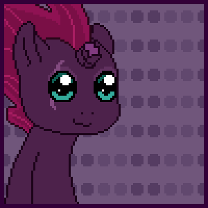 Size: 300x300 | Tagged: safe, artist:imreer, character:tempest shadow, character:twilight sparkle, species:pony, species:unicorn, my little pony: the movie (2017), animated, boop, broken horn, cross-popping veins, duo, eye scar, fangs, female, mare, pixel art, red eyes, scar
