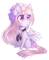 Size: 650x800 | Tagged: safe, artist:hazepages, oc, oc:coralain, species:pegasus, species:pony, chibi, female, mare, simple background, sitting, solo, transparent background