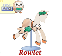 Size: 733x660 | Tagged: safe, artist:ask-nora-the-alicorn, artist:catscat111, artist:catscat112, clothing, crossover, dress, mannequin, mlp fashion, pokémon, rowlet, simple background, transparent background