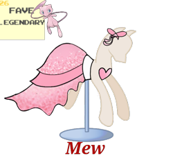 Size: 733x660 | Tagged: safe, artist:ask-nora-the-alicorn, artist:catscat111, artist:catscat112, clothing, crossover, dress, mannequin, mew, mlp fashion, pokémon, simple background, transparent background