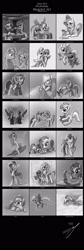 Size: 1103x3281 | Tagged: safe, artist:saurabhinator, character:applejack, character:big mcintosh, character:derpy hooves, character:dj pon-3, character:fluttershy, character:lyra heartstrings, character:octavia melody, character:princess celestia, character:princess luna, character:rainbow dash, character:rarity, character:sweetie belle, character:twilight sparkle, character:vinyl scratch, species:earth pony, species:pony, male, stallion