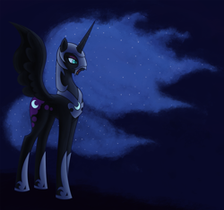 Size: 2301x2160 | Tagged: safe, artist:helhoof, character:nightmare moon, character:princess luna, species:alicorn, species:pony, female, high res, mare, solo