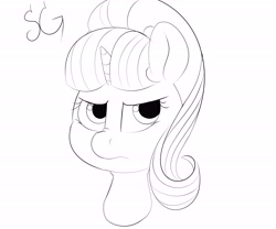 Size: 6000x5000 | Tagged: safe, artist:sunlightgryphon, character:starlight glimmer, absurd resolution, angry, monochrome