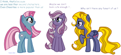 Size: 1873x846 | Tagged: safe, artist:azure glow, artist:mlpazureglow, character:daisy dreams, character:lily blossom, character:star swirl, species:earth pony, species:pegasus, species:pony, female, implied cheerilee, mare, sad, simple background, transparent background
