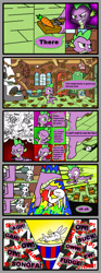 Size: 1000x2690 | Tagged: safe, artist:metal-jacket444, character:angel bunny, character:spike, comic:angel vs spike, angel is a bunny bastard, carrot, comic, dead, dialogue, evil grin, fluttershy's cottage, food, grin, mousetrap, smiling, speech bubble, thought bubble, tongue out, x eyes