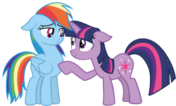 Size: 3783x2290 | Tagged: safe, artist:waranto, character:rainbow dash, character:twilight sparkle, ship:twidash, female, lesbian, shipping, simple background, transparent background, vector