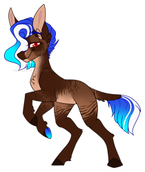 Size: 978x1167 | Tagged: safe, artist:wolfs42, oc, oc only, oc:cammie, species:pony, non-pony oc, rearing, simple background, transparent background, underhoof