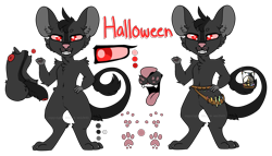 Size: 1755x1006 | Tagged: safe, artist:wolfs42, oc, oc:halloween, species:anthro, species:digitigrade anthro, furry, mouse, non-pony oc, paw prints, simple background, transparent background