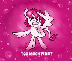 Size: 1024x864 | Tagged: safe, artist:lilpinkghost, oc, oc:pinkghost, ponysona, species:pegasus, species:pony, abstract background, pegasister, pink, raised hoof, solo