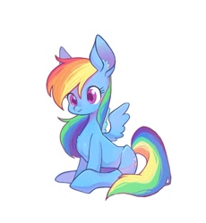 Size: 1374x1491 | Tagged: safe, artist:ikirunosindo, character:rainbow dash, species:pegasus, species:pony, female, looking at you, mare, simple background, solo, white background