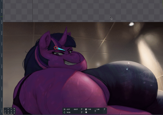 Size: 559x394 | Tagged: safe, artist:apbuske, character:twilight sparkle, species:anthro, animated, breasts, fat, female, gif, not salmon, obese, photoshop, shitposting, twilard sparkle, wat