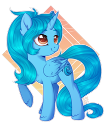 Size: 1630x1900 | Tagged: safe, artist:hazepages, oc, oc only, oc:takara, species:alicorn, species:pony, alicorn oc, brown eyes, horn, raised hoof, simple background, smiley face, solo, transparent background, wings