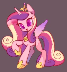 Size: 1699x1838 | Tagged: safe, artist:ikirunosindo, character:princess cadance, species:alicorn, species:pony, brown background, colored pupils, cute, cutedance, female, looking at you, mare, simple background, solo