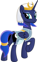 Size: 3652x5930 | Tagged: safe, artist:kopcap94, character:princess luna, species:pony, .svg available, accessory swap, clothes swap, egyptian, female, lunambula, plot, simple background, solo, transparent background, vector