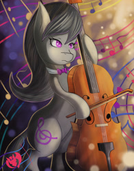 Size: 3300x4200 | Tagged: safe, artist:kenisu-of-dragons, character:octavia melody, species:pony, cello, female, music, musical instrument, solo