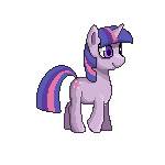 Size: 150x150 | Tagged: safe, artist:yunlongchen, character:twilight sparkle, character:twilight sparkle (unicorn), species:pony, species:unicorn, animated, female, gif, pixel art, simple background, smiling, transparent background