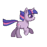 Size: 150x150 | Tagged: safe, artist:yunlongchen, character:twilight sparkle, character:twilight sparkle (unicorn), species:pony, species:unicorn, animated, female, gif, mare, pixel art, simple background, smiling, solo, transparent background
