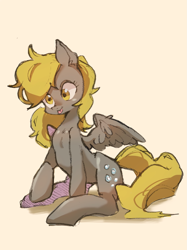 Size: 1535x2048 | Tagged: safe, artist:ikirunosindo, character:derpy hooves, species:pegasus, species:pony, female, mare, simple background, solo, tongue out