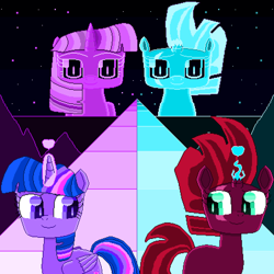 Size: 3933x3933 | Tagged: safe, artist:superhypersonic2000, character:tempest shadow, character:twilight sparkle, character:twilight sparkle (alicorn), species:alicorn, species:pony, ship:tempestlight, female, lesbian, shipping