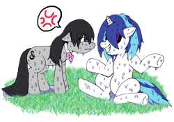 Size: 3088x2175 | Tagged: safe, artist:foxgirlkira, character:dj pon-3, character:octavia melody, character:vinyl scratch, angry, oops, wet, wet mane