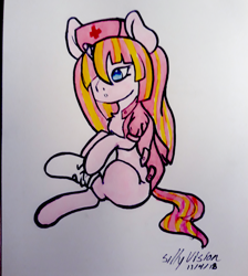 Size: 2154x2400 | Tagged: safe, artist:awesometheweirdo, oc, species:pony, clothing, lineart, simple background, soft color, stockings, thigh highs, traditional art, watercolor painting
