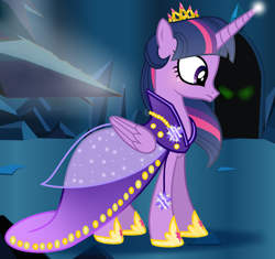 Size: 4848x4560 | Tagged: safe, artist:parisa07, character:twilight sparkle, character:twilight sparkle (alicorn), species:alicorn, species:pony, absurd resolution, beautiful, clothing, dress, female, majestic, older, older twilight, purple, solo