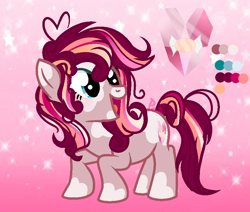 Size: 854x724 | Tagged: safe, artist:parisa07, oc, oc:sugar pie, parent:pinkie pie, parent:twilight sparkle, parents:twinkie, species:earth pony, species:pony, female, magical lesbian spawn, mare, offspring, reference sheet, solo