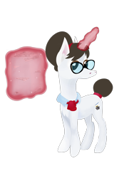 Size: 3000x4000 | Tagged: safe, artist:pony-from-everfree, character:raven inkwell, species:pony, species:unicorn, ascot, female, glasses, hair bun, magic, mare