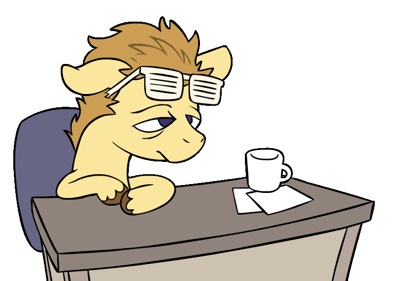 Size: 800x571 | Tagged: safe, artist:deadlycomics, oc, oc:jarlo, species:earth pony, species:pony, animated, cup, frame by frame, male, shutter shades, sleepy, solo, stallion