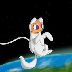 Size: 1000x1000 | Tagged: safe, artist:shoophoerse, oc, oc:shoop, species:pegasus, species:pony, newbie artist training grounds, astronaut, atg 2019, ponies in space, solo, space, space suit