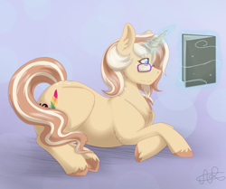 Size: 1033x863 | Tagged: safe, artist:scarletsfeed, oc, oc only, oc:lulubell, species:pony, magic, reading, solo