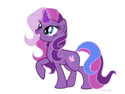 Size: 1404x1054 | Tagged: safe, artist:mlpazureglow, character:lily lightly, species:pony, species:unicorn, g3, cute, female, g3 to g4, generation leap, lily cutely, mare, raised hoof, simple background, solo, transparent background