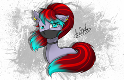 Size: 2800x1800 | Tagged: safe, alternate version, artist:aselita selter, oc, oc only, species:earth pony, species:pony, shackles, solo