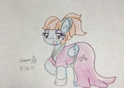 Size: 2154x1536 | Tagged: safe, artist:gmangamer25, character:windy whistles, species:pony, female, megara, solo, traditional art