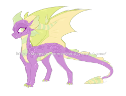 Size: 1023x781 | Tagged: safe, artist:sleepydemonmonster, character:spike, fusion, spyro the dragon