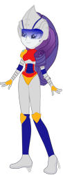 Size: 555x1520 | Tagged: safe, artist:supersamyoshi, character:rarity, my little pony:equestria girls, clothing, cosplay, costume, crossover, godzilla (series), jet jaguar