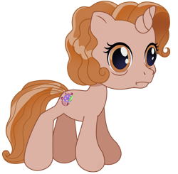 Size: 1530x1500 | Tagged: safe, artist:knadire, oc, oc only, oc:cell shader, species:pony, species:unicorn, episode:over two rainbows, episode:so many different ways to play, g3.5, newborn cuties, artist, brown eyes, brown mane, cel shading, curly hair, curly mane, distressed, female, film reel, g3.75, generation 3.75, mare, once upon a my little pony time, paintbrush, shading, shell shock, simple background, solo, style challenge, terror, thousand yard stare, transparent background, upset