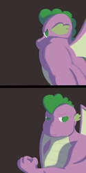 Size: 1280x2560 | Tagged: safe, artist:m3g4p0n1, character:spike, episode:the last problem, g4, my little pony: friendship is magic, chad, gigachad, gigachad spike, looking at you, male, meme, muscles, older, older spike, ricardo milos, solo