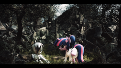 Size: 3800x2137 | Tagged: safe, artist:freasaloz, character:twilight sparkle, character:twilight sparkle (alicorn), character:twilight sparkle (scitwi), species:alicorn, species:pony, 3d, equestria girls ponified, female, ponified, robot, robot pony, scitwilicorn, solo, source filmmaker