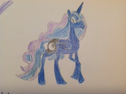 Size: 2592x1936 | Tagged: safe, artist:makarosc, character:princess luna, species:alicorn, species:pony, female, solo, traditional art