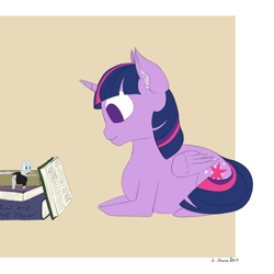 Size: 1000x1000 | Tagged: safe, artist:shoophoerse, character:twilight sparkle, character:twilight sparkle (alicorn), species:alicorn, species:pony, book, business suit, clothing, female, reading, solo, suit