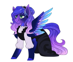 Size: 1024x871 | Tagged: safe, artist:jagga-chan, oc, oc only, oc:lavender heather, species:pegasus, species:pony, clothing, dress, female, mare, simple background, solo, transparent background
